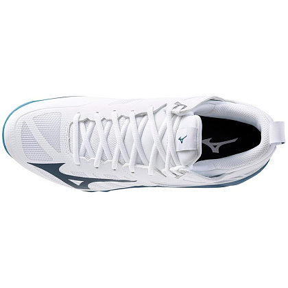 Кроссовки волейбольные WAVE Dimension Mid бел/т.син/син-голубой