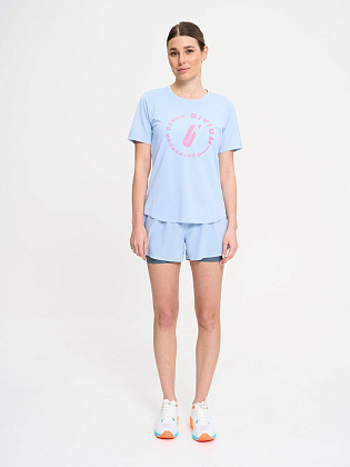 Футболка д/жен. Тайм цвет голубой