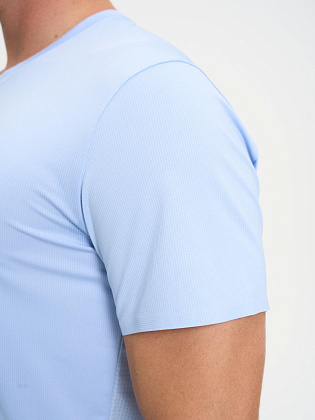 Футболка д/муж. Тайм цвет голубой