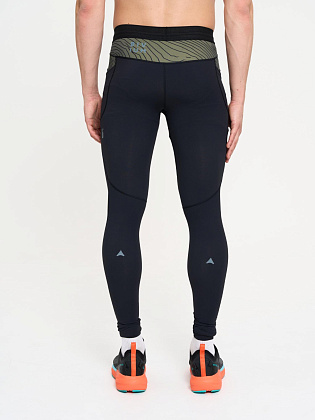 Тайтсы д/муж. Кросс 2.0 цвет черный_зеленый