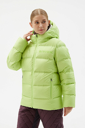 Куртка пуховая д/жен. "Zefy" цвет лаймовый