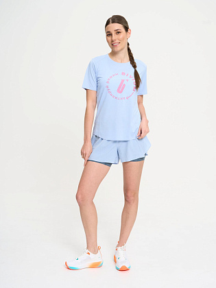 Футболка д/жен. Тайм цвет голубой