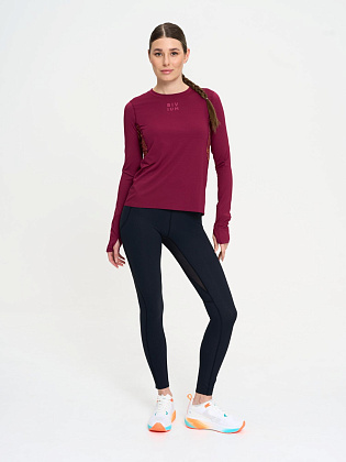 Тайтсы д/жен. Кросс 2.0 цвет черный_бордовый