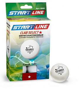 Мяч для н/т Start line CLUB SELECT 1* New (6 шт.бел) Мяч для н/т Start line CLUB SELECT 1* New (6 шт.бел)