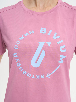 Футболка д/жен. Тайм цвет розовый