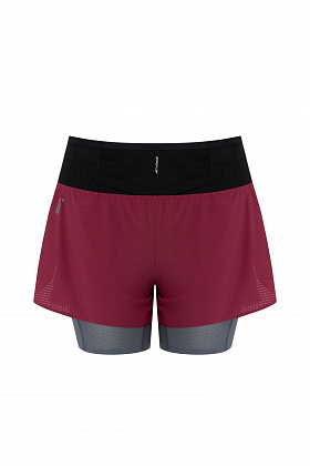 Шорты д/жен. Трейл цвет бордовый