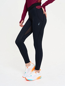 Тайтсы д/жен. Кросс 2.0 цвет черный_бордовый