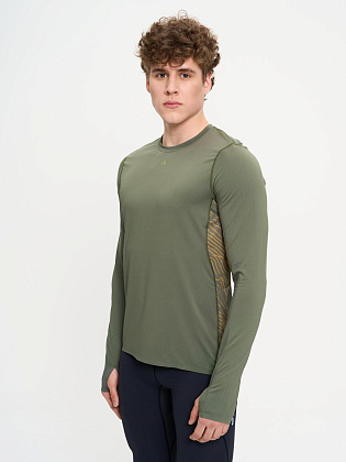 Лонгслив д/муж. Путь цвет зеленый