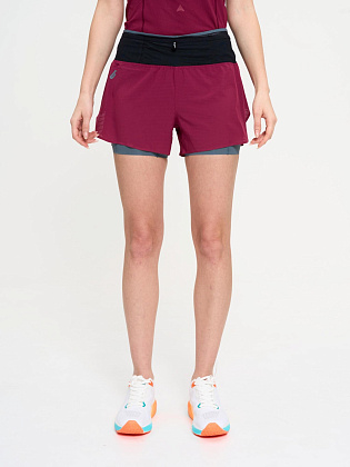 Шорты д/жен. Трейл цвет бордовый