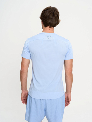 Футболка д/муж. Тайм цвет голубой