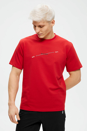  Футболка д/муж M0800 цвет красный