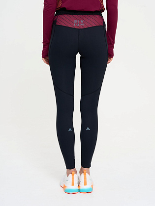 Тайтсы д/жен. Кросс 2.0 цвет черный_бордовый