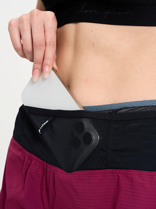 Шорты д/жен. Трейл цвет бордовый