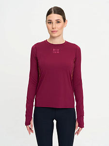 Лонгслив д/жен. Путь цвет бордовый