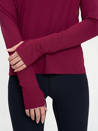 Лонгслив д/жен. Путь цвет бордовый