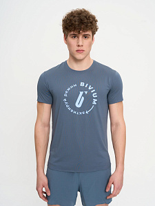 Футболка д/муж. Тайм цвет графитовый