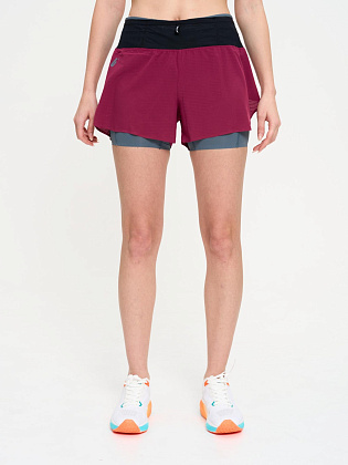 Шорты д/жен. Трейл цвет бордовый