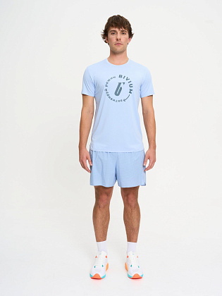 Футболка д/муж. Тайм цвет голубой