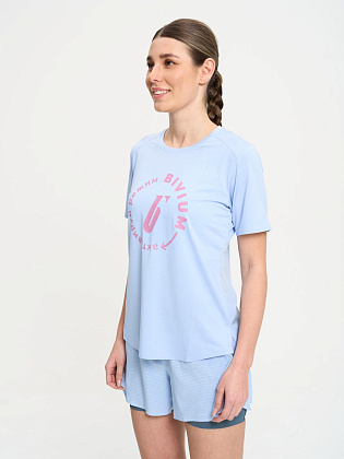 Футболка д/жен. Тайм цвет голубой