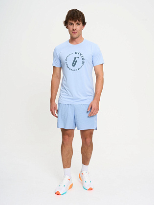 Футболка д/муж. Тайм цвет голубой