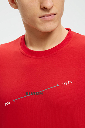  Футболка д/муж M0800 цвет красный