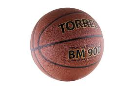 Мяч б/б "TORRES BM900" арт.B30037, р.7, ПУ, нейлон.корд, бутиловая камера, темнооранж-черн