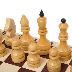 Шахматы турнирные утяжеленные в комплекте с доской 
