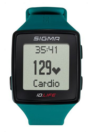 Часы спортивные SIGMA ID.LIFE PINE GREEN 24610, зелен., встроен. пульсометр , шагомер, трекер активн