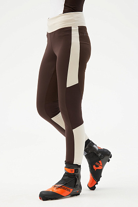 Тайтсы д/жен. "СноуРан" цвет молочный_кофейный
